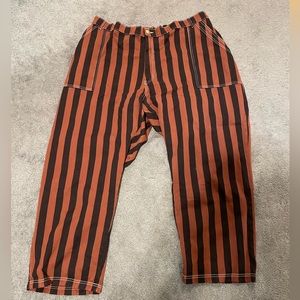 Black and Brown Striped Trousers